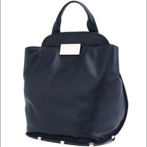 ZAC Zac Posen Navy Leather Backpack